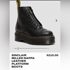 SINCLAIR MILLED NAPPA LEATHER PLATFORM